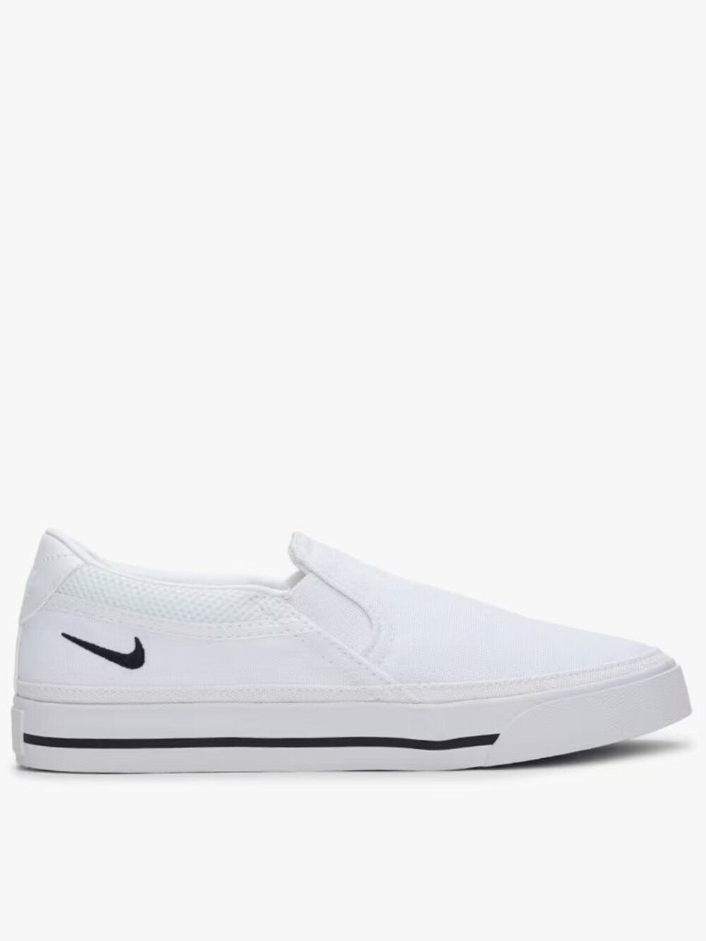 Nike Women's White Court Legacy Canvas Slip-On Athletic Sneaker Size 7